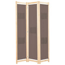 3-panels rumdeler 120 x 170 x 4 cm stof brun