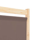5-panels rumdeler 200 x 170 x 4 cm stof brun