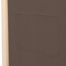 5-panels rumdeler 200 x 170 x 4 cm stof brun