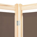6-panels rumdeler 240 x 170 x 4 cm stof brun