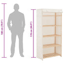 klædeskab 79x40x170 cm stof hvid