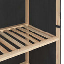 skoskab med overtræk 79 x 40 x 80 cm stof grå