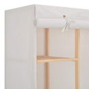 klædeskab 135 x 40 x 170 cm stof hvid