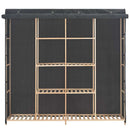 klædeskab 173 x 40 x 170 cm stof grå