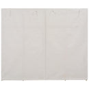 klædeskab 200 x 40 x 170 cm stof hvid