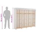 klædeskab 200 x 40 x 170 cm stof hvid