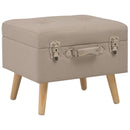 opbevaringstaburetter 3 stk. stof beige