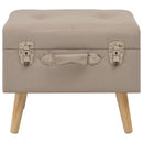 opbevaringstaburetter 3 stk. stof beige