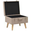 opbevaringstaburetter 3 stk. stof beige