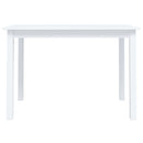 spisebord 114 x 71 x 75 cm massivt gummitræ hvid