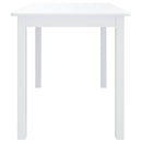 spisebord 114 x 71 x 75 cm massivt gummitræ hvid