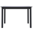 spisebord 114 x 71 x 75 cm massivt gummitræ sort