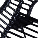 spisebordsstole 6 stk. naturligt rattan sort