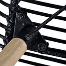 spisebordsstole 6 stk. naturligt rattan sort