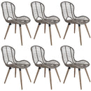 spisebordsstole 6 stk. naturligt rattan brun