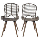 spisebordsstole 6 stk. naturligt rattan brun
