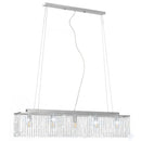 loftslampe med krystalperler 104 cm E14 sølvfarvet