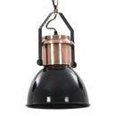 loftslampe 2 stk. rund E27 sort