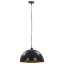 loftslamper 2 stk. halvkugle 40 cm E27 sort og guldfarvet