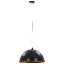 loftslamper 2 stk. halvkugle 50 cm E27 sort og guldfarvet