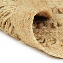 håndlavet tæppe flettet jute 90 cm
