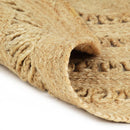håndlavet tæppe flettet jute 120 cm