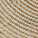 håndlavet jutetæppe med spiraldesign 90 cm hvid