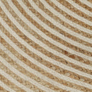 håndlavet jutetæppe med spiraldesign 120 cm hvid