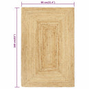 håndlavet tæppe jute 80 x 160 cm naturfarvet