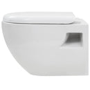 væghængt toilet med skjult cisterne keramik hvid