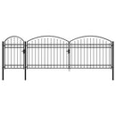 havehegnslåge ASSEN med buet top stål 1,25x5 m sort