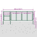 havelåge stål 400x125 cm grøn