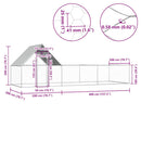 hønsegård 6x2x2 m galvaniseret stål