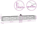 hønsegård 9x1x1,5 m galvaniseret stål