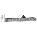 hønsegård 10x2x2 m galvaniseret stål