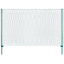 trådhegn med stolper 25 x 2 m stål grøn