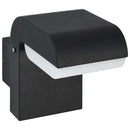 udendørs LED-væglampe 9 W oval sort