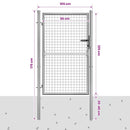 havelåge galvaniseret stål 105x125 cm sølv