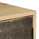 skænk i massivt mangotræ 120 x 30 x 75 cm