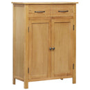 skoskab 76x37x105 cm massivt egetræ