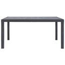 havebord 150 x 90 x 72 cm plastik rattanlook brun