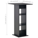 barbord 60x60x110 cm sort