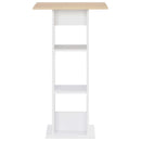 barbord 60x60x110 cm hvid og sonoma-eg