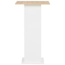 barbord 60x60x110 cm hvid og sonoma-eg