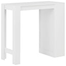 barbord med hylde 110x50x103 cm hvid