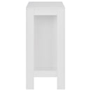 barbord med hylde 110x50x103 cm hvid