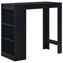 barbord med hylde sort 110 x 50 x 103 cm