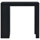 barbord med hylde sort 110 x 50 x 103 cm