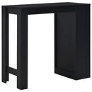 barbord med hylde sort 110 x 50 x 103 cm