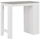 barbord med hylde 110x50x103 cm hvid